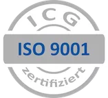 ISO 9001 grau blau ICG