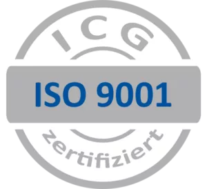 ISO 9001 grau blau ICG